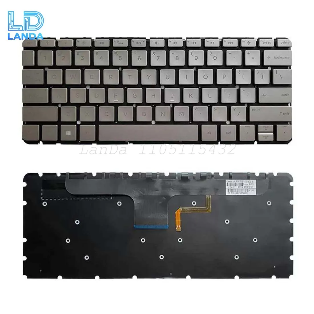 Laptop Keyboard For HP Envy 13-AB 13-ab016nr TPN-I127 White Golden US Backlit