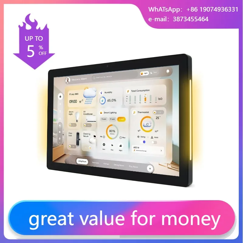 

Настенный Android-планшет для умного дома, 10 дюймов, RK3566, 4+32 ГБ, POE, RS485, с зарядкой