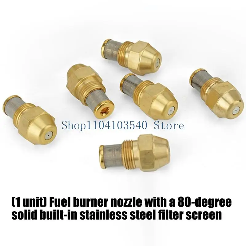 02DC Heavy Duty Copper Industrial Fuels Nozzle With 80 Degree Design And Integrated Stainless Filter For Reliable Operation
