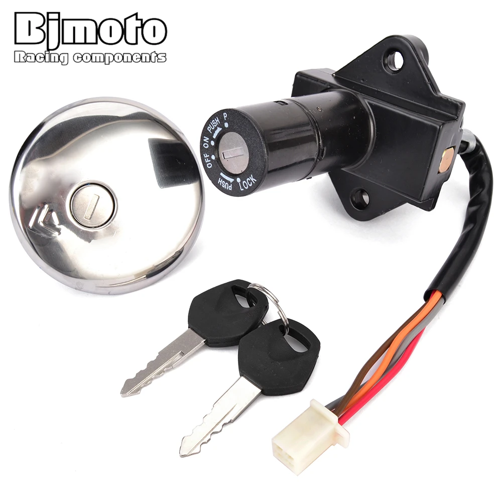 Motorcycle Ignition Switch Fuel Gas Cap Seat Lock Key Kit For Suzuki GN250 GN 250 1985-2001