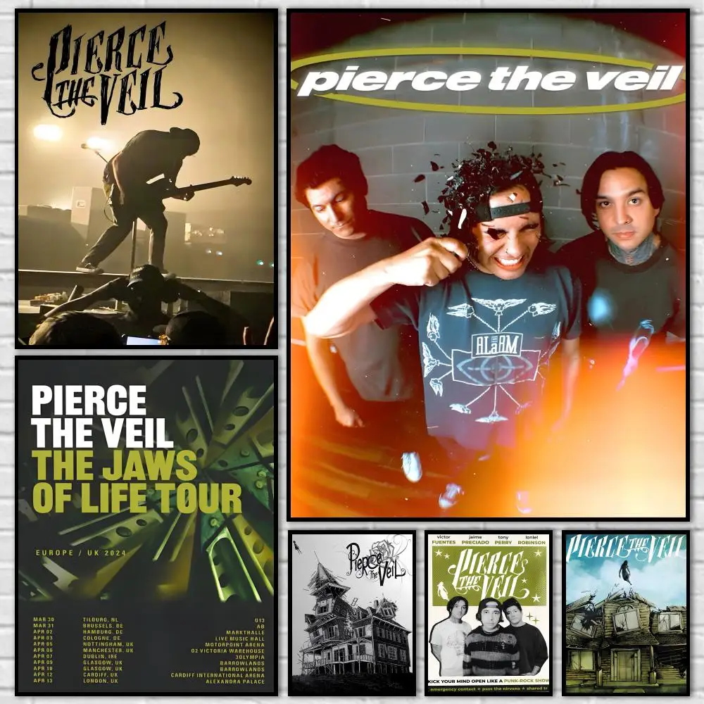 Band Pierce the Veil Poster Durable HD PVC Wall Art - Waterproof Dustproof Easy Install For Home Cafe