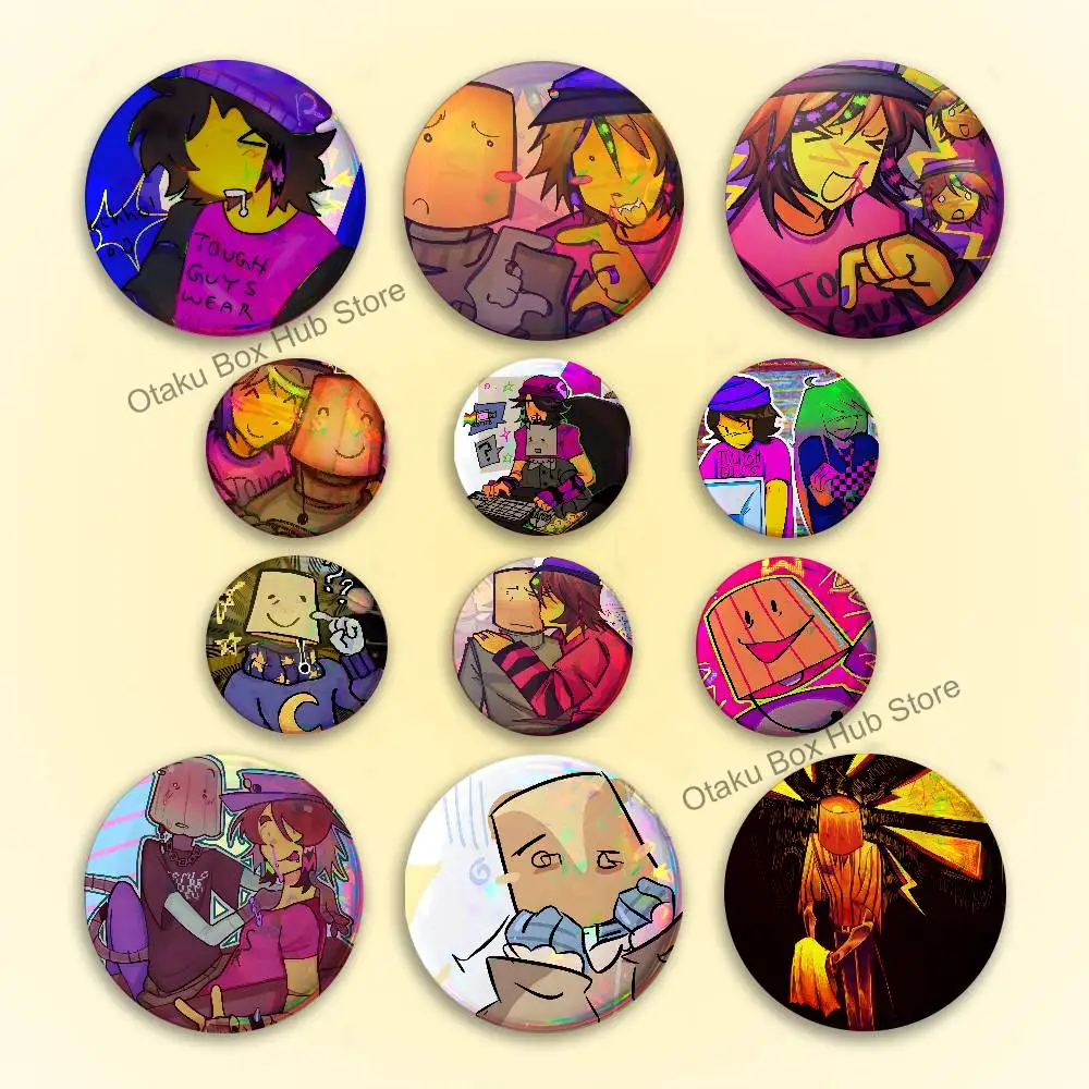 R-RegretevatorS I-Infected and L-Lampert Creative Round Badge Button Pin Bag Decor Fans Collection Friends Gift Brooch