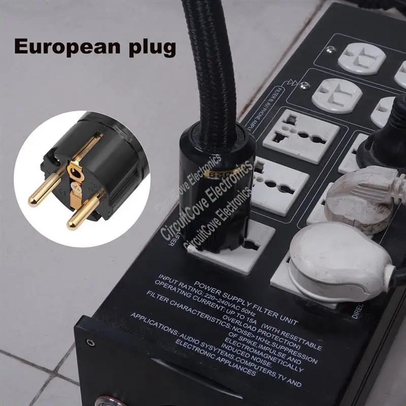 

Кабель питания Hi-Fi 12AWG, кабель питания Hi-Fi, кабель питания европейского стандарта, 250 В/15 А для динамиков, сабвуфера, проигрывателя, усилителя-A09I