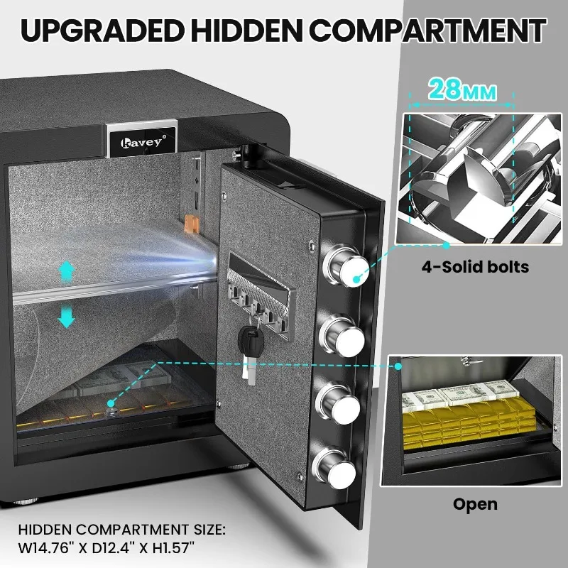 Safe Household Small Mini Wall All Steel Anti-theft Electronic Password Safe Office Bedside Table