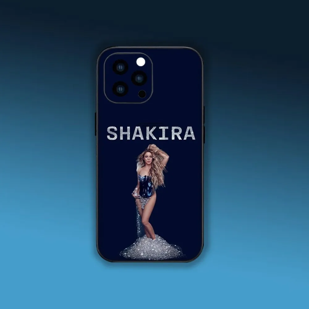 Singer Shakira Phone Case For iPhone Mini 11 12 13 Plus Pro Max 14 15 XR XS Black Shell