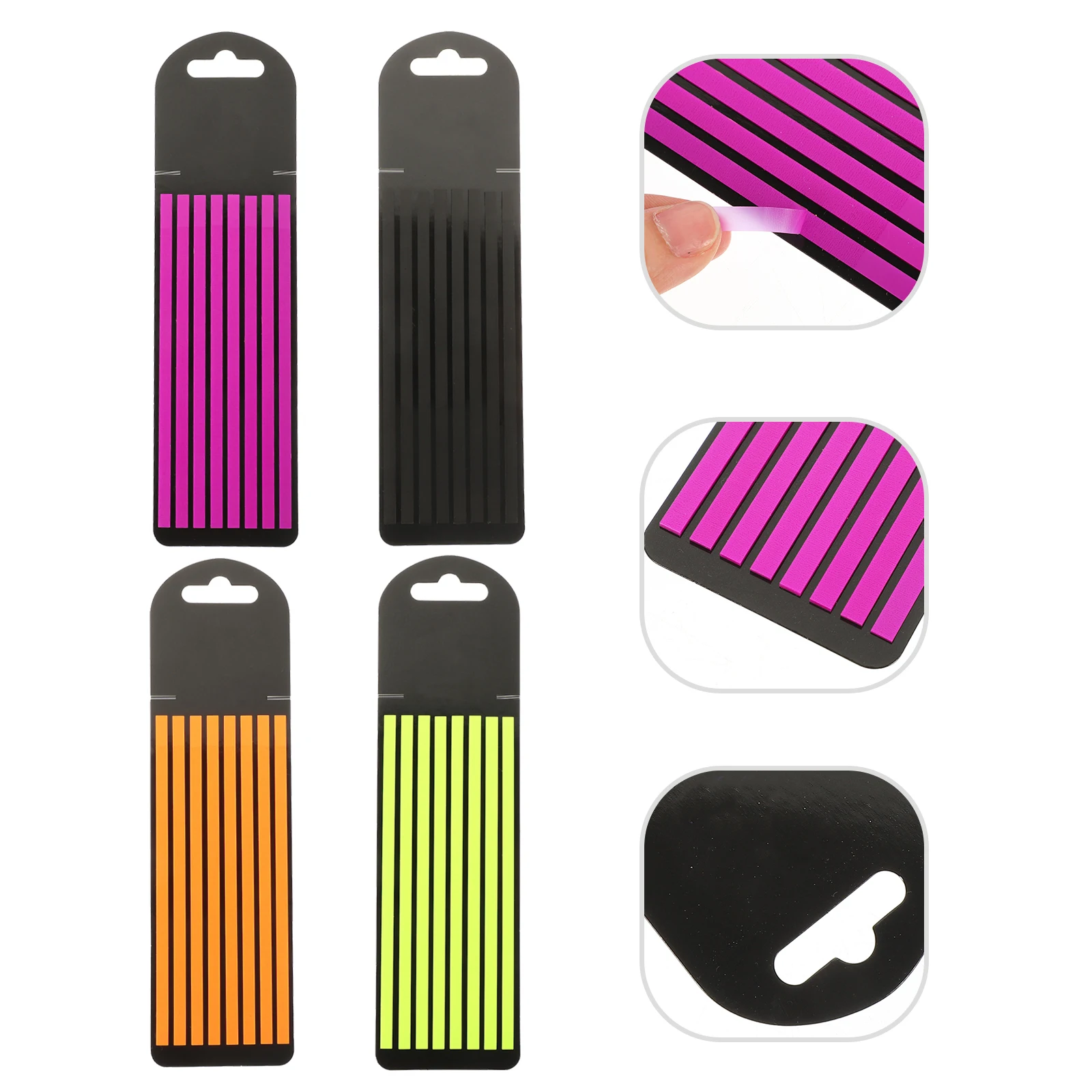 

4 Books Thin Transparent Highlight Strips Portable Page Markers Sticky Note Pads For School And Office Use