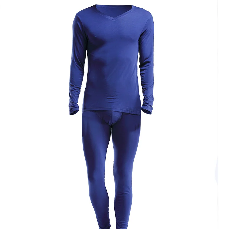 5 قطع للرجال من ملابس داخلية جونز طويلة دافئة ورقبة على شكل حرف V رفيعة ومريحة