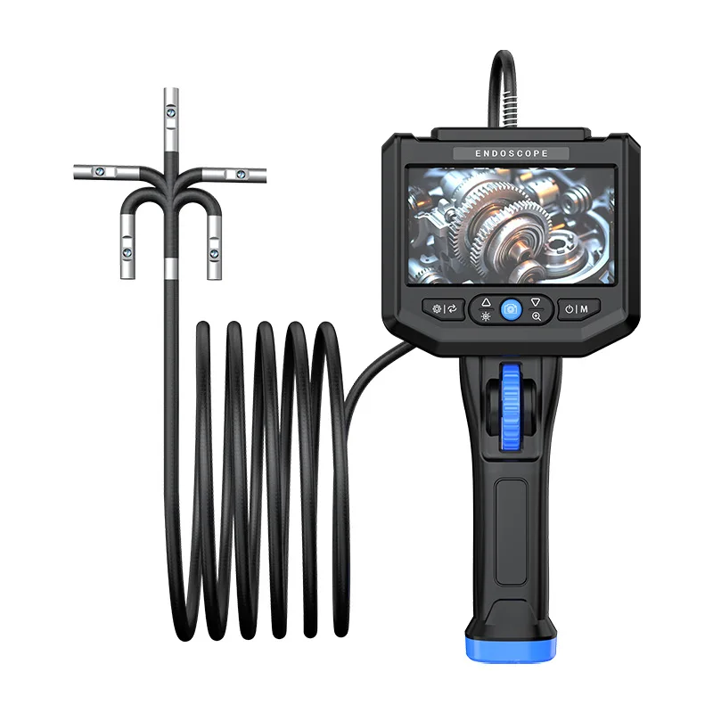 5Inch IPS Screen 6mm 2MP Single/Dual Lens 360Degree Steering Articulate Endoscope CMOS Borescope Inspection Otoscope Microscope
