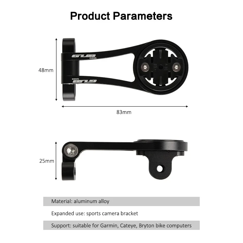 GUB Bicycle Computer Support Stem Mount Bike Out Front Extended Mount for Garmin Bryton Wahoo Camera Bike Odometer Speedometer image 3