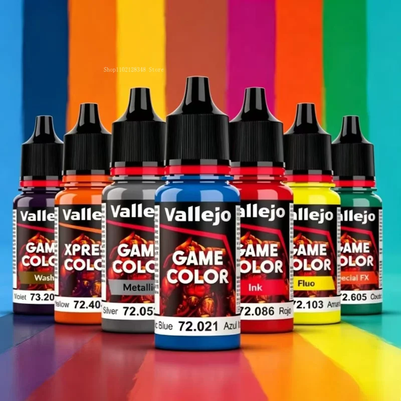 18ml Spain 72001-72051 Vallejo AV GAME COLOR Commonly Used Basic Colors All Fantasy Wargame Water-based Paint  Acrylic Paint