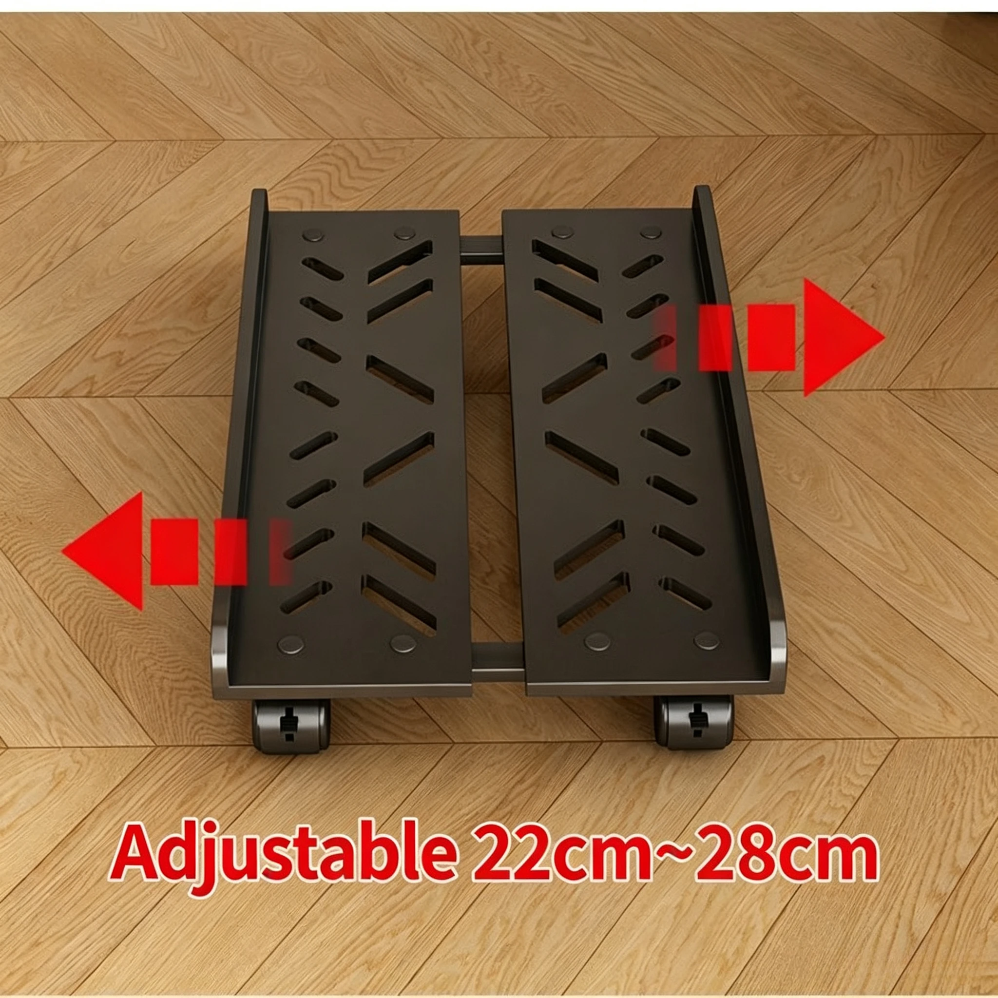 New Mobile Desktop PC Host Bracket Stand with Casters for Computer Case, Storage Tray Rack for Home & Office