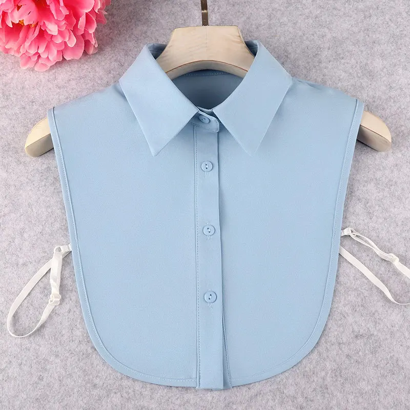 Frauen Baumwolle Kristall gefälschte Kragen Bluse Vintage solide abnehmbare Hemd Kragen falsche Revers Bluse Top Frauen Kleidung Accessoires