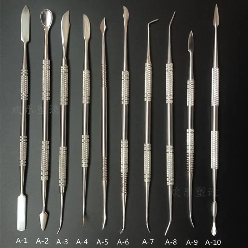 10 Pieces/Set Of Stainless Steel Soft Clay Tools For Carving Smooth Wax Pottery Ceramic Polymer Modeling Carving Accessories