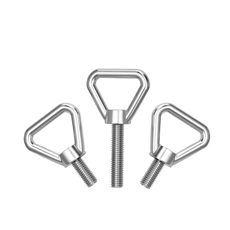 

M8 M10 M12 304 Stainless Steel Triangle Lifting Eyebolts / 3-Ring Lifting Eye Screws for Marine Rigging & Heavy Lifting