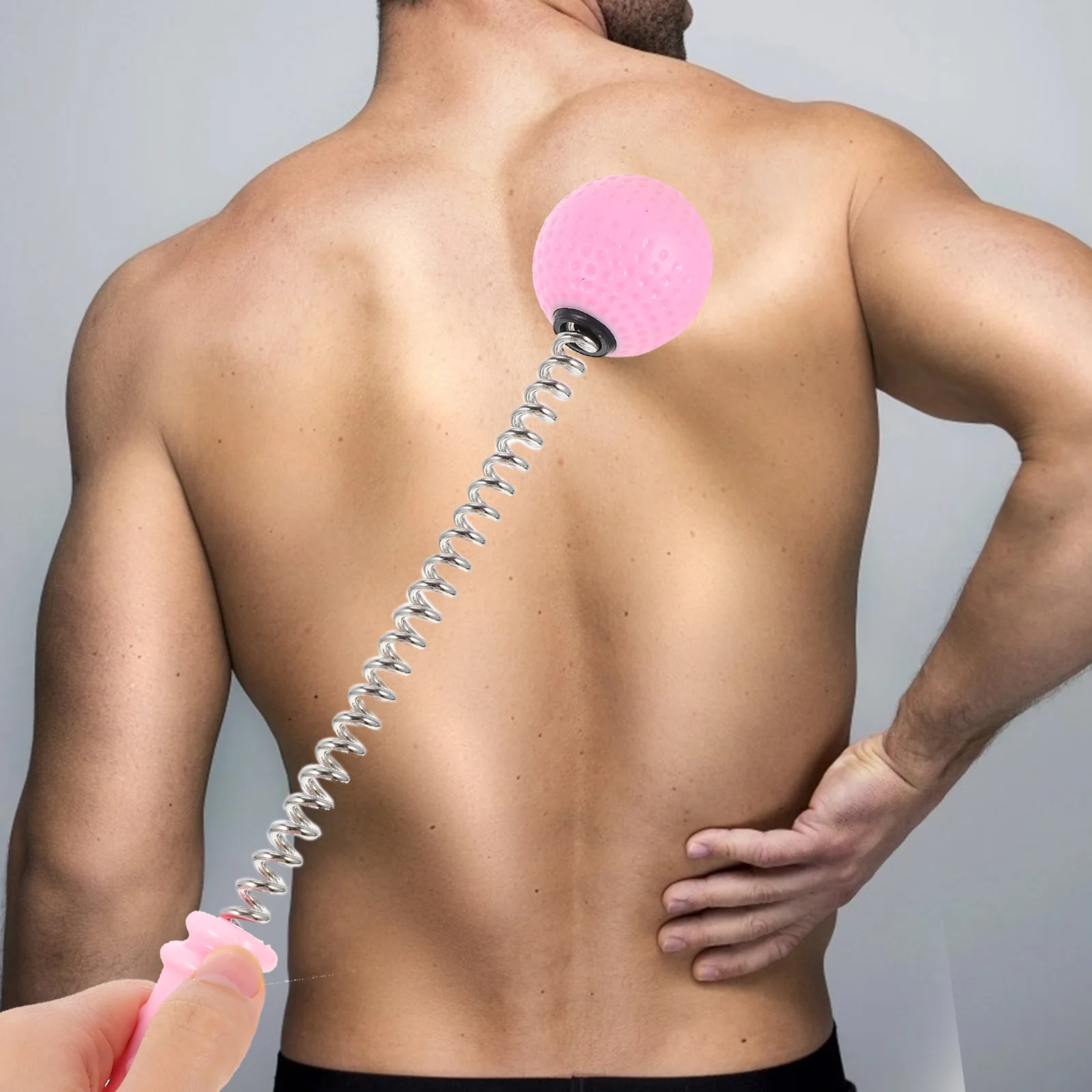 

2Pcs Massage Hammer Portable Hammers Ball Spring Massager Trigger Point PP Aluminum Alloy Smooth Safe Muscle Relaxation