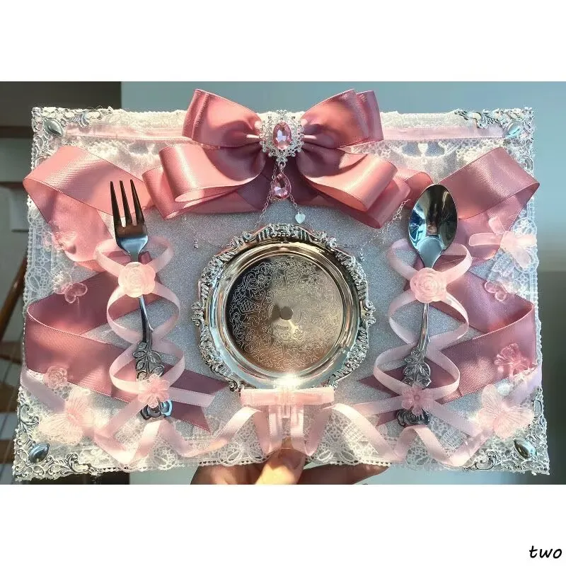 hand made Cosplay Ita Bag Accessories Anime cosplay crafts quadratic element goods display Dinner plate Lace Backplate