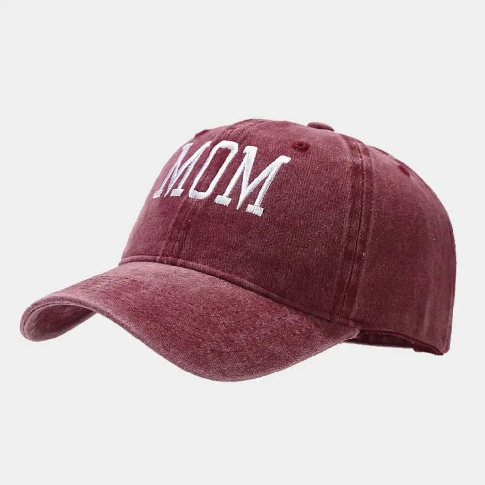 Adjustable DAD MOM Embroidery Baseball Caps Outdoor Sports Visors Vintage Baseball Hats Hiphop Distressed Faded Cap