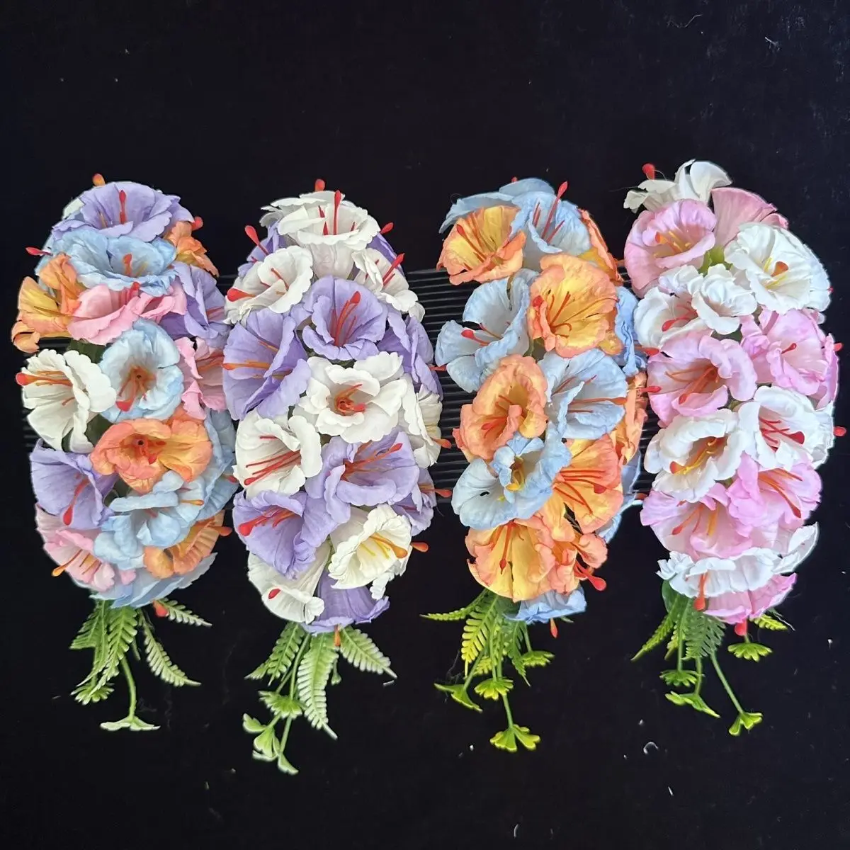 Dai Capelli etnici Fiore Pettine per capelli Copricapo da ballo Accessori per capelli fatti a mano in stile etnico tailandese Accessori per copricapo di fiori