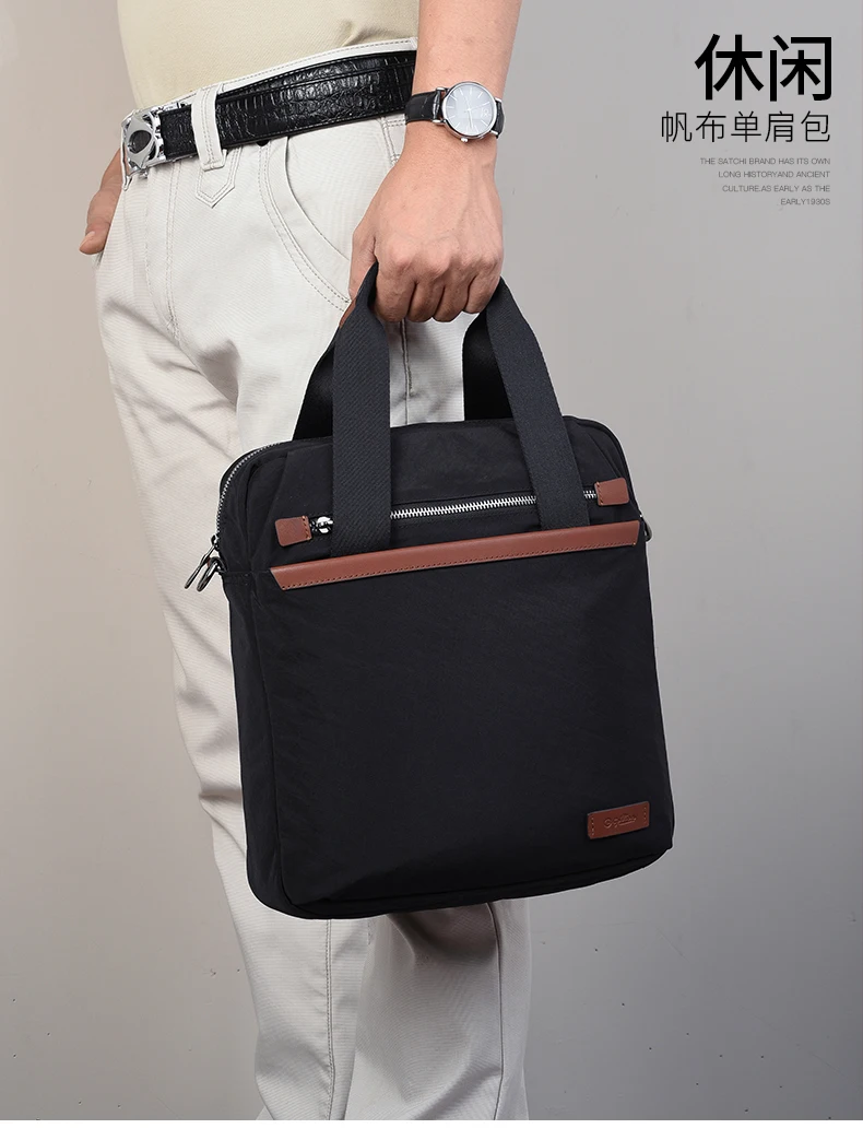 Original Goldlion Luxury Designer New casual canvas men's vertical one-shoulder oblique straddle Oxford cloth men's bag tide