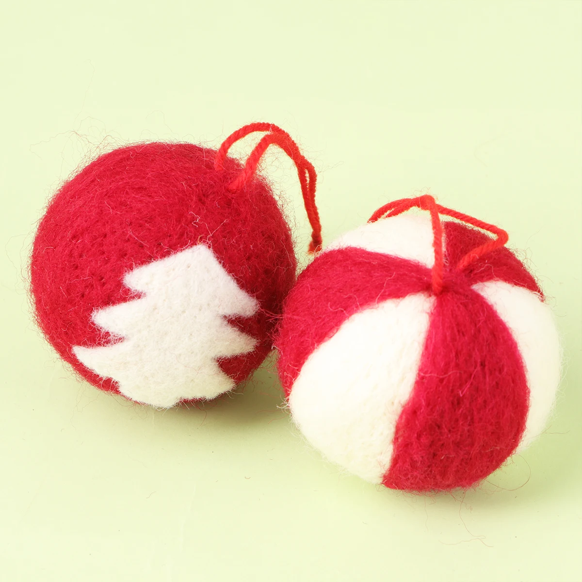 

6 Pcs Ornament Wool Ball Pendant Christmas Decor Hanging Indoor Xmas Decorations Balls