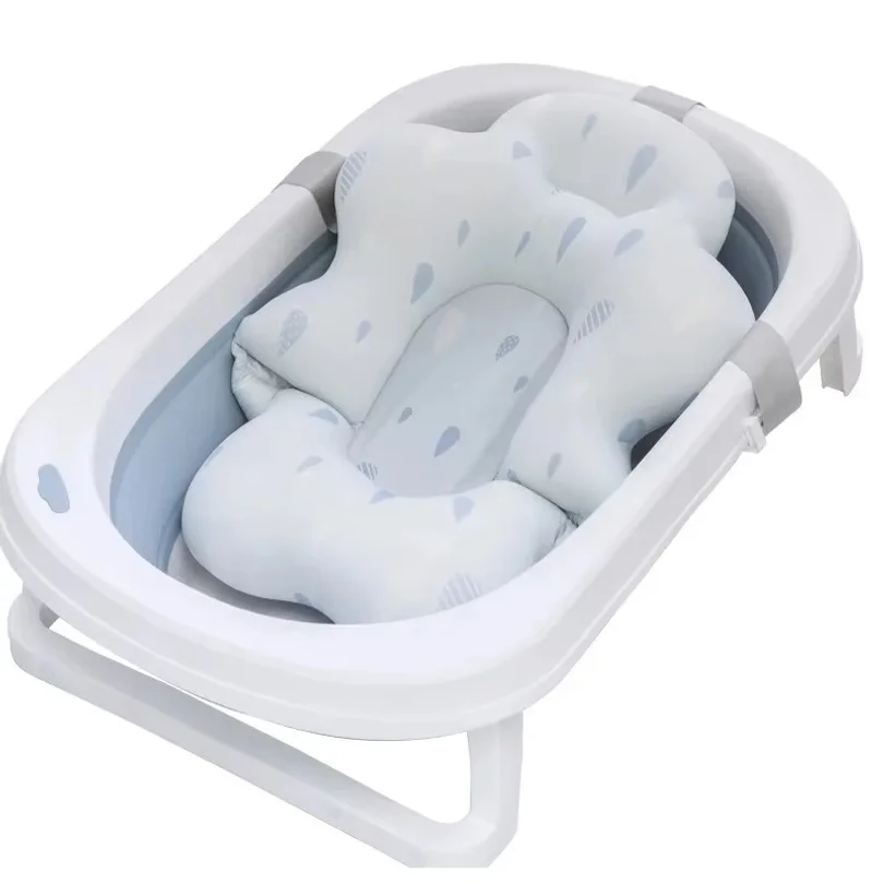 Baby Bath mat Newborn bath Tub Seat Stand Baby Bath Tub Nonslip Pad Safety Bath Support Soft Comfort Body Cushion Mat Pillow