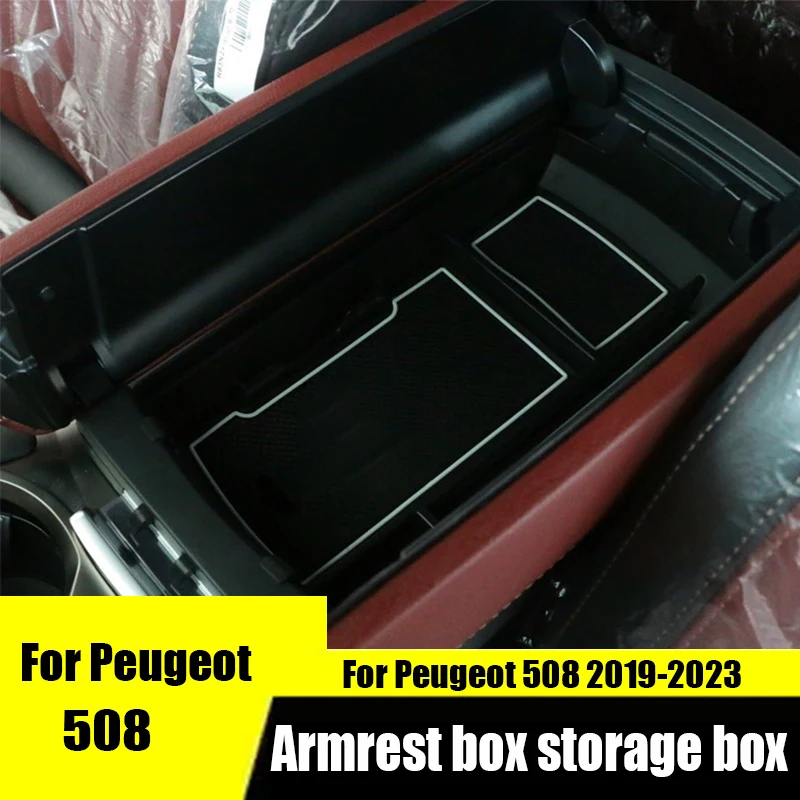 For Peugeot 508 2023 2022 2021 2020 2019 Armrest box storage box decorative storage box