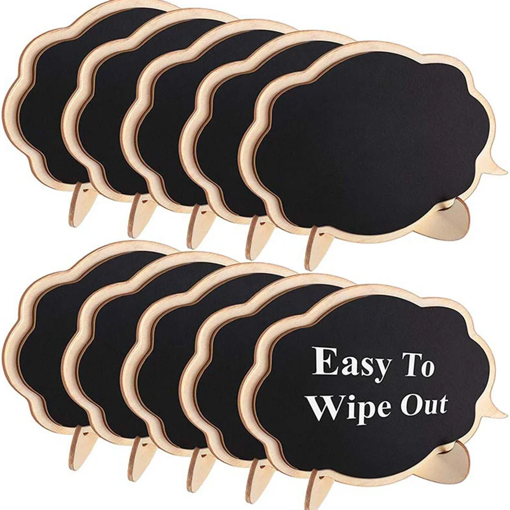 

20 PCS Decor Wood Message Board Small Chalkboards Wooden Desktop Mini Decoration