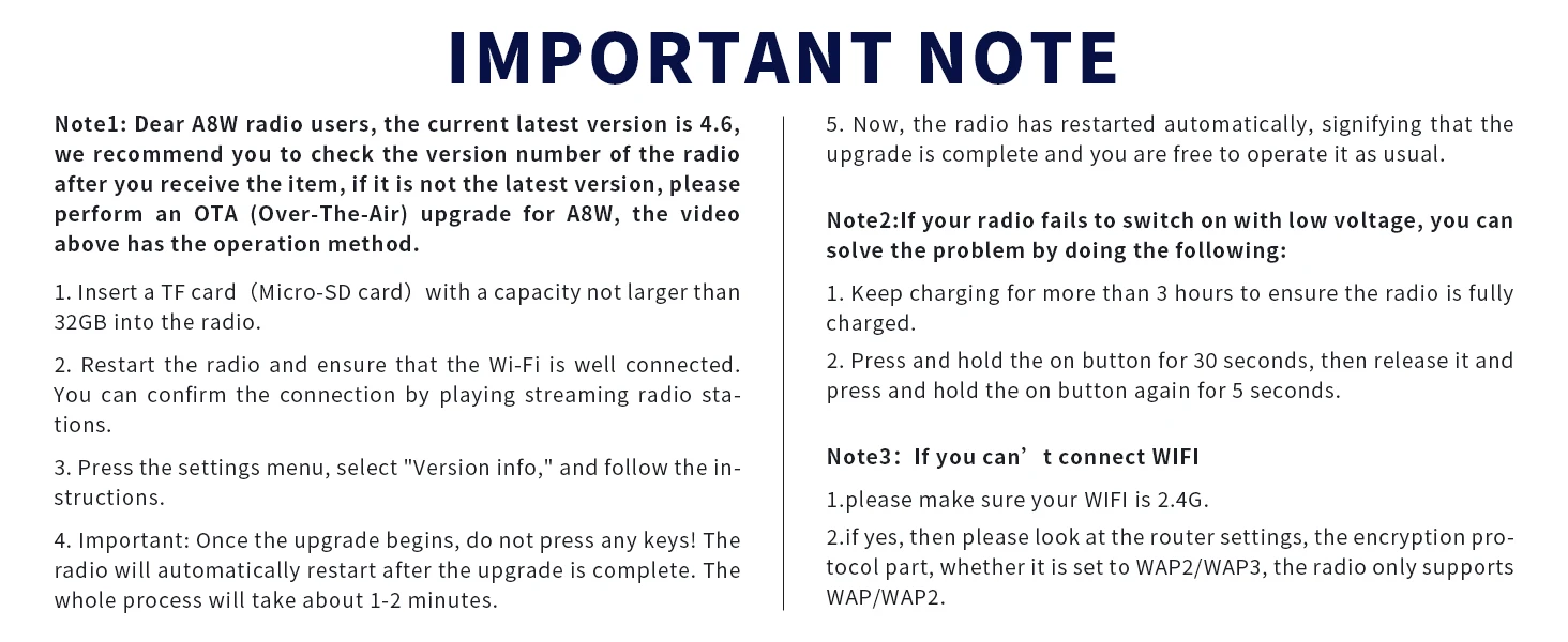 Choyong A8W Tragbares Internetradio (GLOBALE VERSION) mit WIFI & 4G FM, Micro-SD-Karte, Digitales Taschenradio für die ganze Welt, choyong – Detail 8