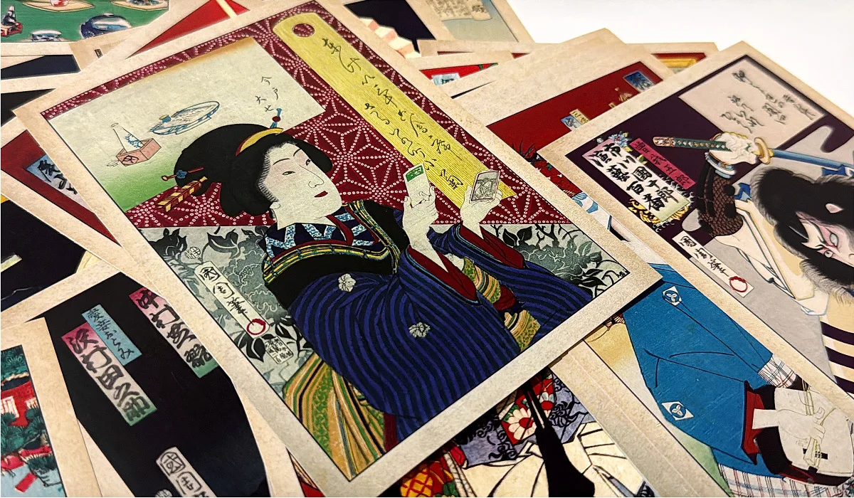 30Pcs Toyohara Kunichika Ukiyo-e Painting Postcards Retro Japanese Style Greeting Card DIY Home Wall Decor Gift DIY Art Lovers image 3