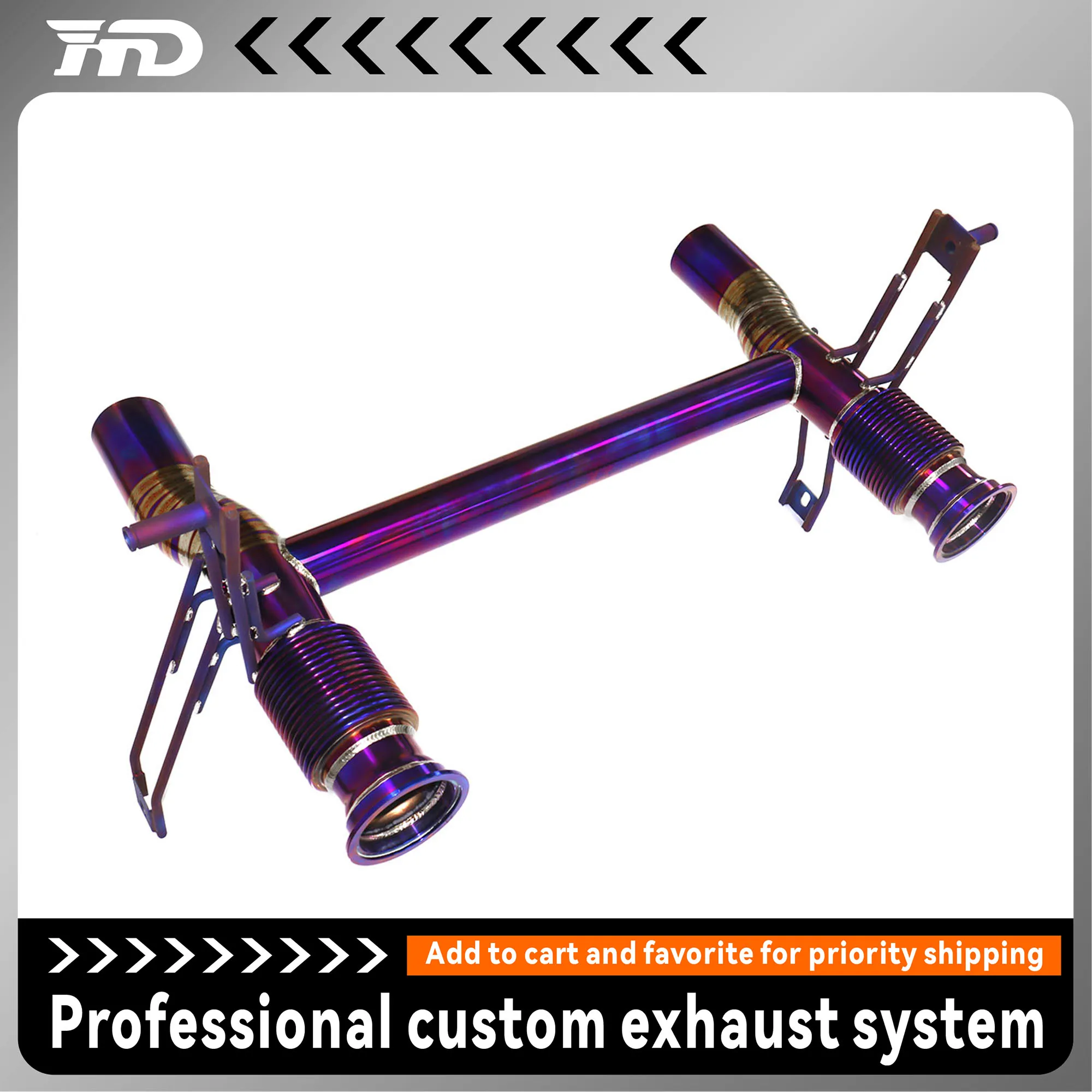 

HMD for Lamborghini Huracan EVO high performance titanium alloy exhaust pipe racing simple exhaust pipe (valveless cat back)