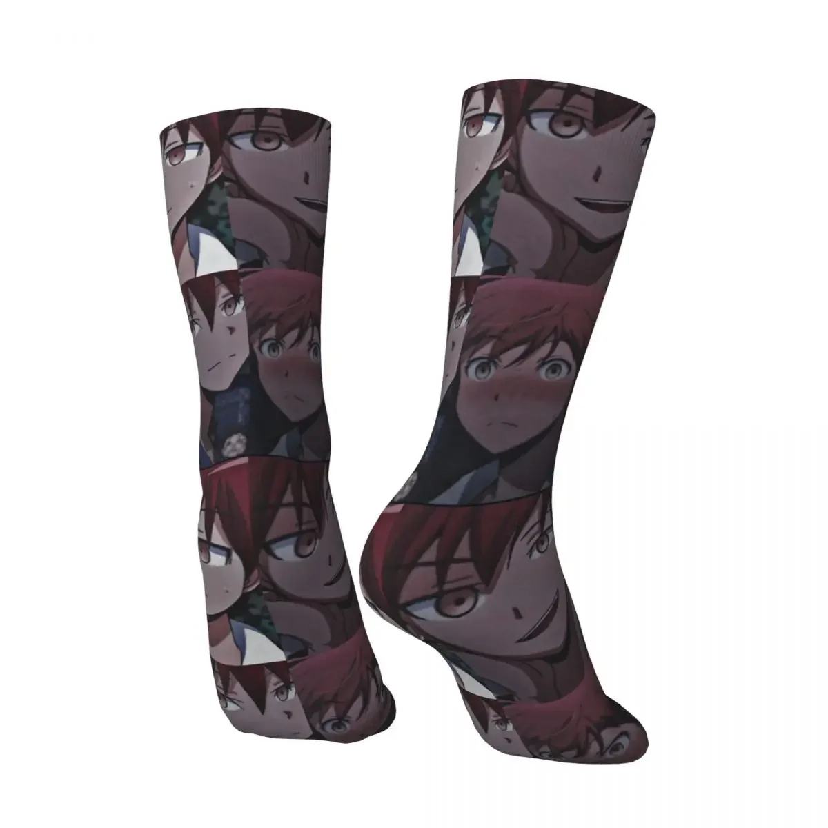 Hip Hop Vintage Akabane Crazy Men's Compression Socks Unisex Ansatsu Kyoushitsu Harajuku Seamless Printed Funny Crew Sock