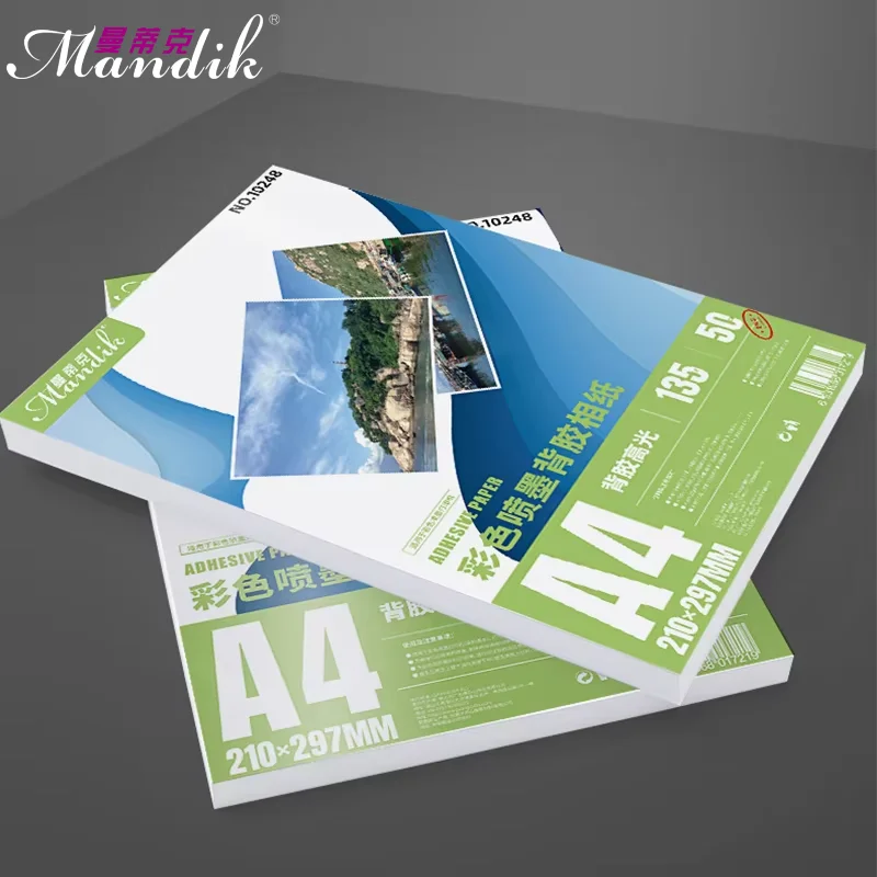 A4 135gsm 150gsm 50 Sheets / A6 100 Sheets Cast Coated Self Adhesive Inkjet Photo Paper Sticker Label Paper