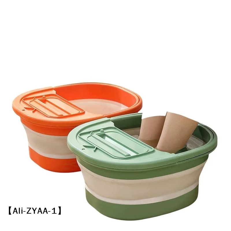 【A】Collapsible TEP Material Foot Soak Bucket Foldable Footbath Massage Tub Portable Spa Pedicure Bathtub For Family Daily Use - view 6