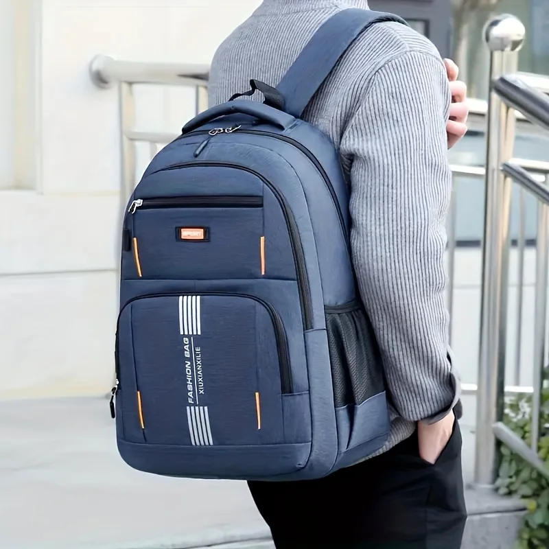 Backpack men casual large-capacity computer travel backpack female junior high school students high school students schoolbag ma