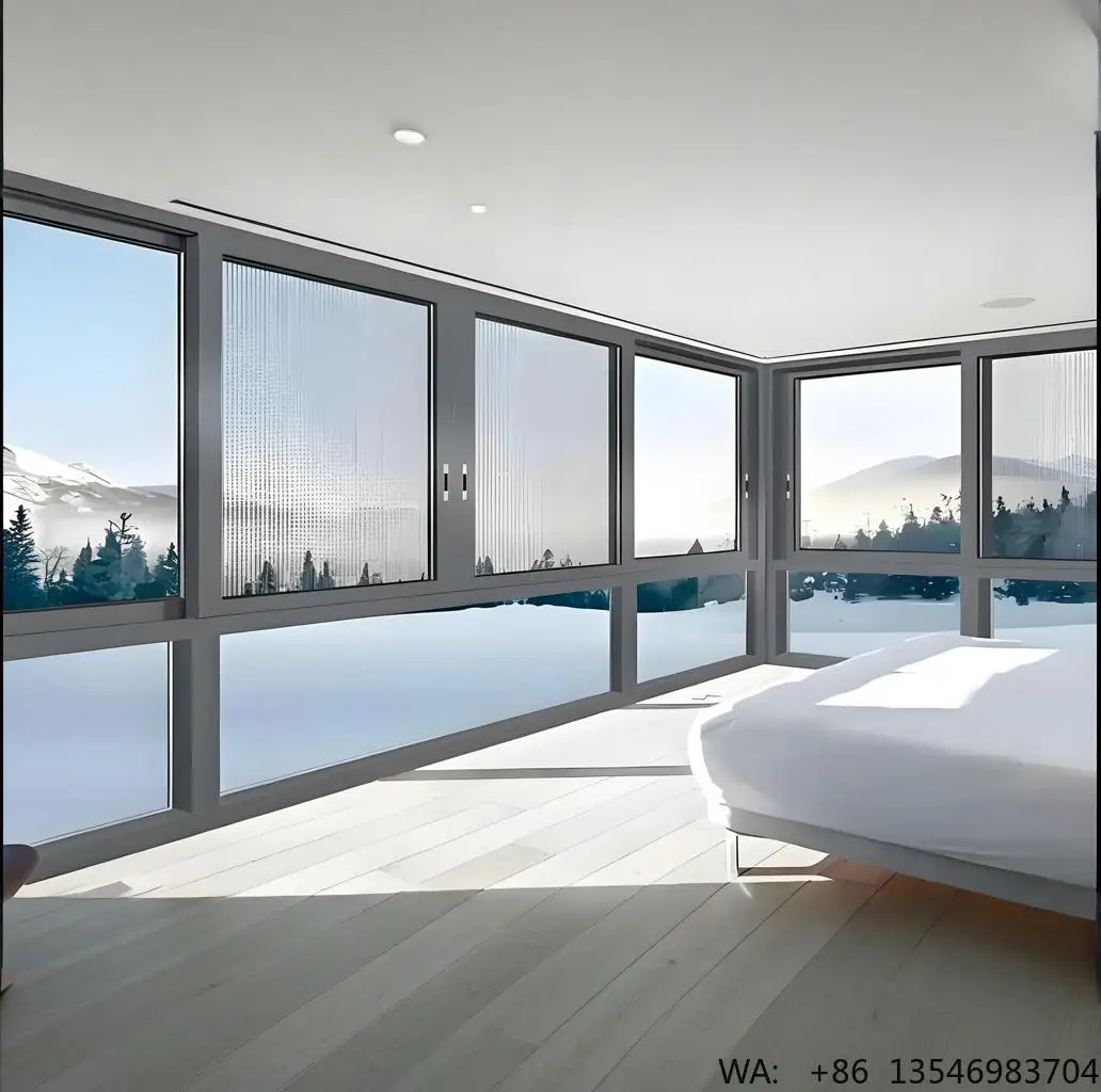 Aluminum Frame Glass Window Aluminum Sliding Windows Designs for Hotel Living Room