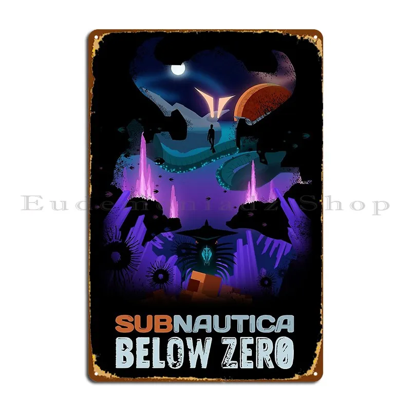 Subnautica Below Zero Poster Metal Plaque Poster Cinema Designer Cinema Pub Mural Club Tin Sign Poster