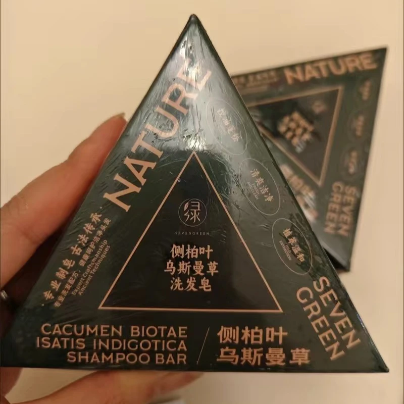 SEVEN GREEN NATURE CACUMEN BIOTAE ISATIS INDIGOTICA SHAMPOO BAR Orchidaceae Usman Grass Polygonum Handmade Strong Root Shampoo