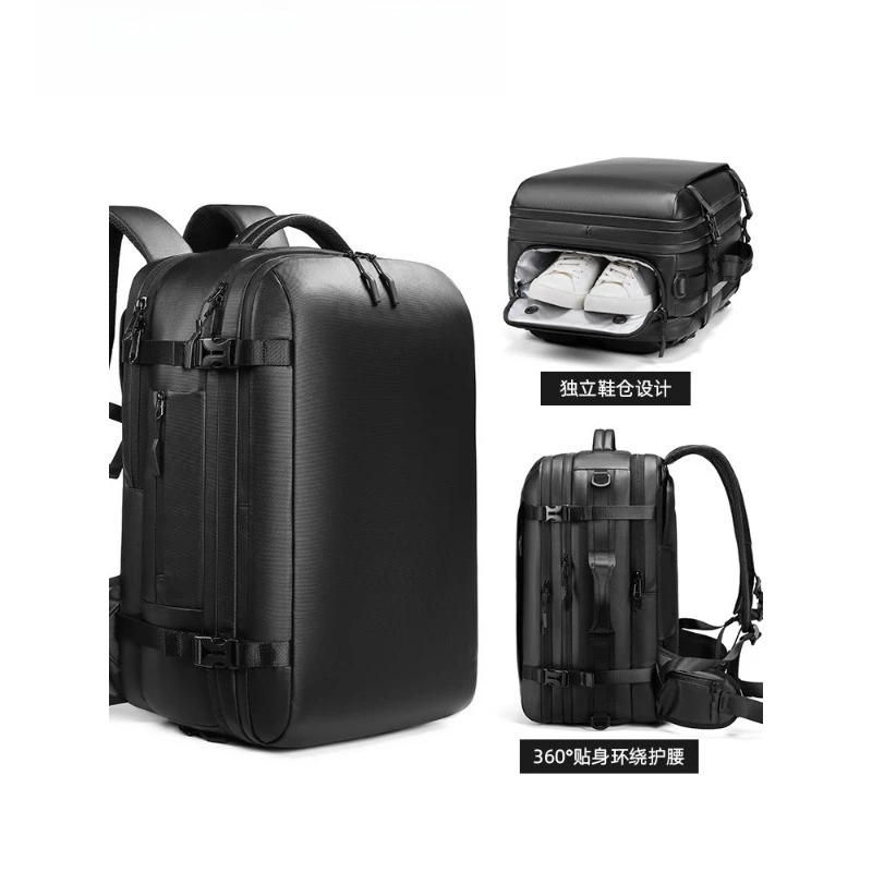 For business travel backpack men's large capacity 18 inch computer bag dry and wet separation backpack men