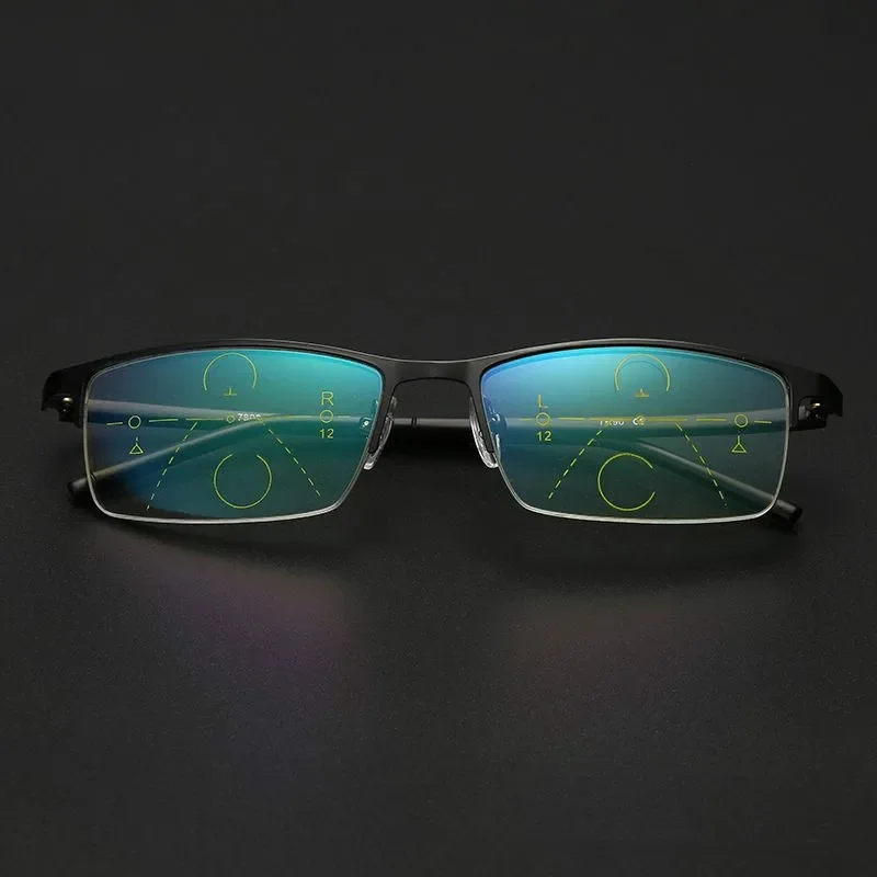 2023 Ultra Light Antifatigue Progressive Multifocal Commercial Reading Glasses Men Bifocal Intelligence Diopter Glasses image 2