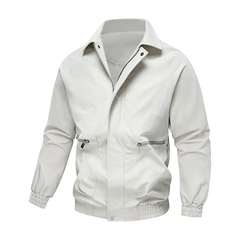 

New Fashion Simple Men Thin Casual Jackets Jaquetas Male Lapel Loose Jackets Coats Quality Male Stylish Versatile Jackets Size 4