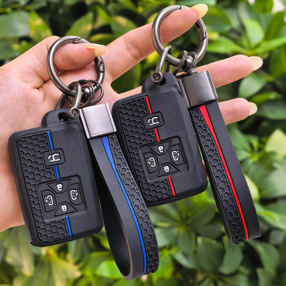 5 Buttons Silicone Smart Remote Car Key Shell Case Fob Cover for Toyota Noah Voxi Alphard Estima Vellfire Keyless Protector