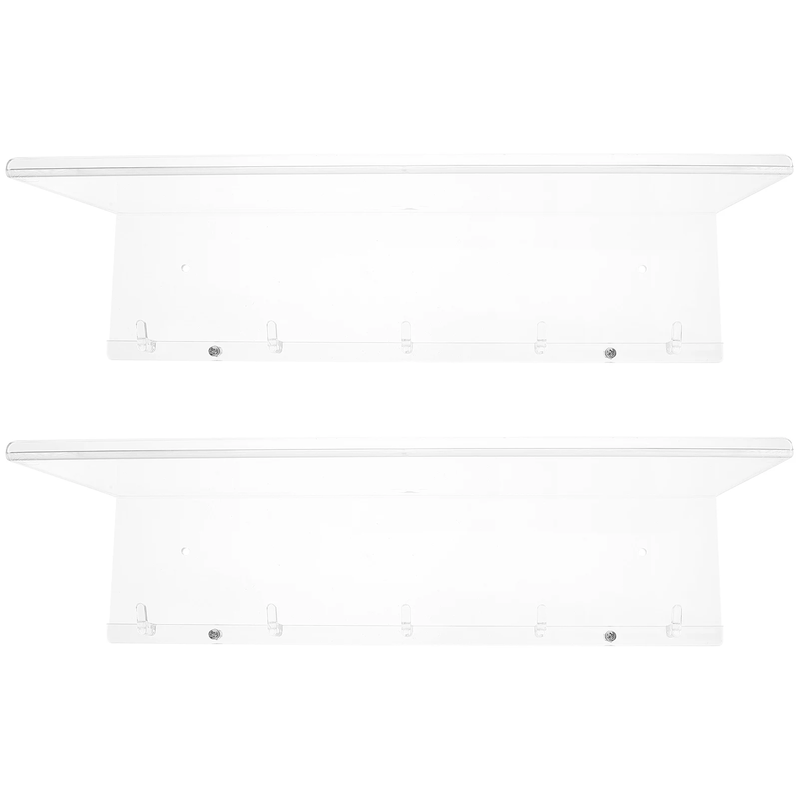 

2pcs Wall Acrylic Floating Small Rack Bathroom Bedroom Decor Shelving Storage Thickened Bathroom Shelves Material
