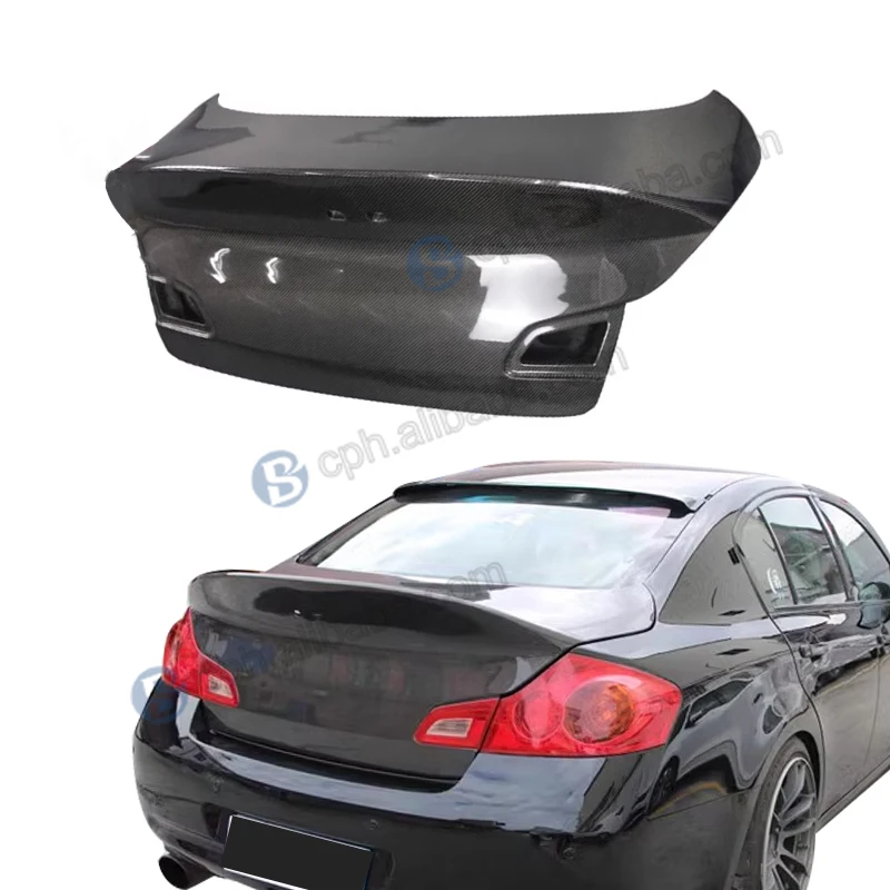 

Автозапчасти 3K саржевый сотовый задний карбоновый багажник для Infiniti G37 Coupe Sedan 2009-2013