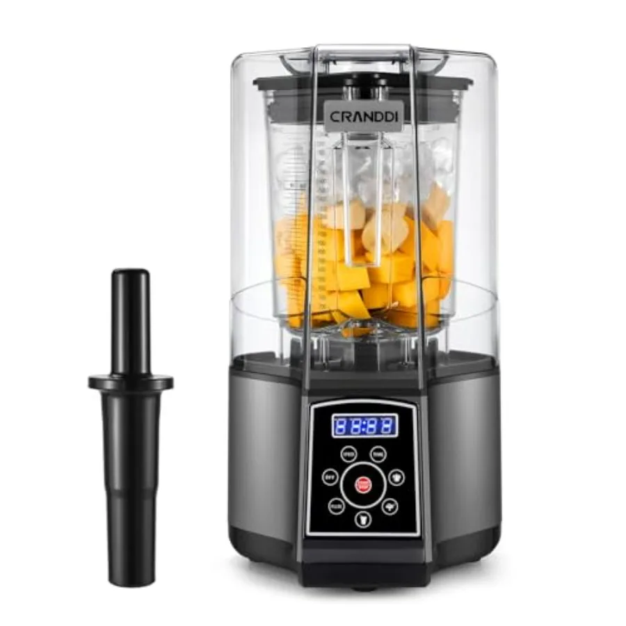 

Умный коммерческий блендер с цифровым сенсорным экраном и съемной крышкой, 80 унций, 1500 Вт, 120 В, 3 предустановленных программ для смузи и соков