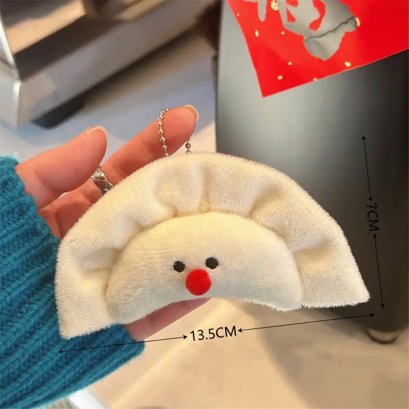 Cute Dumpling Keychains For Bag Pendant Creative Food Design Plush Doll Keychain Wholesale Kawaii Dumpling Doll Keyrings Keys