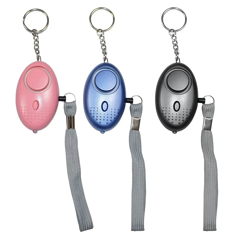 

RISE-3 Pcs Emergency Caller Security Personal Alarm Security Alarm Keychain 130Db High Decibel Personal Alarms For Women