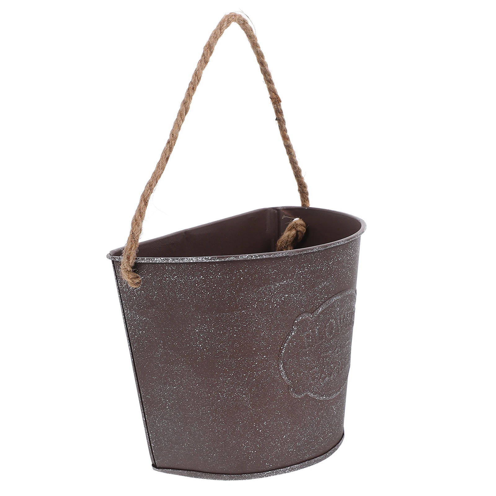 

Retro Iron Wall Hanging Flower Pot Small Plants Pots for Decor Durable Garden Supplies