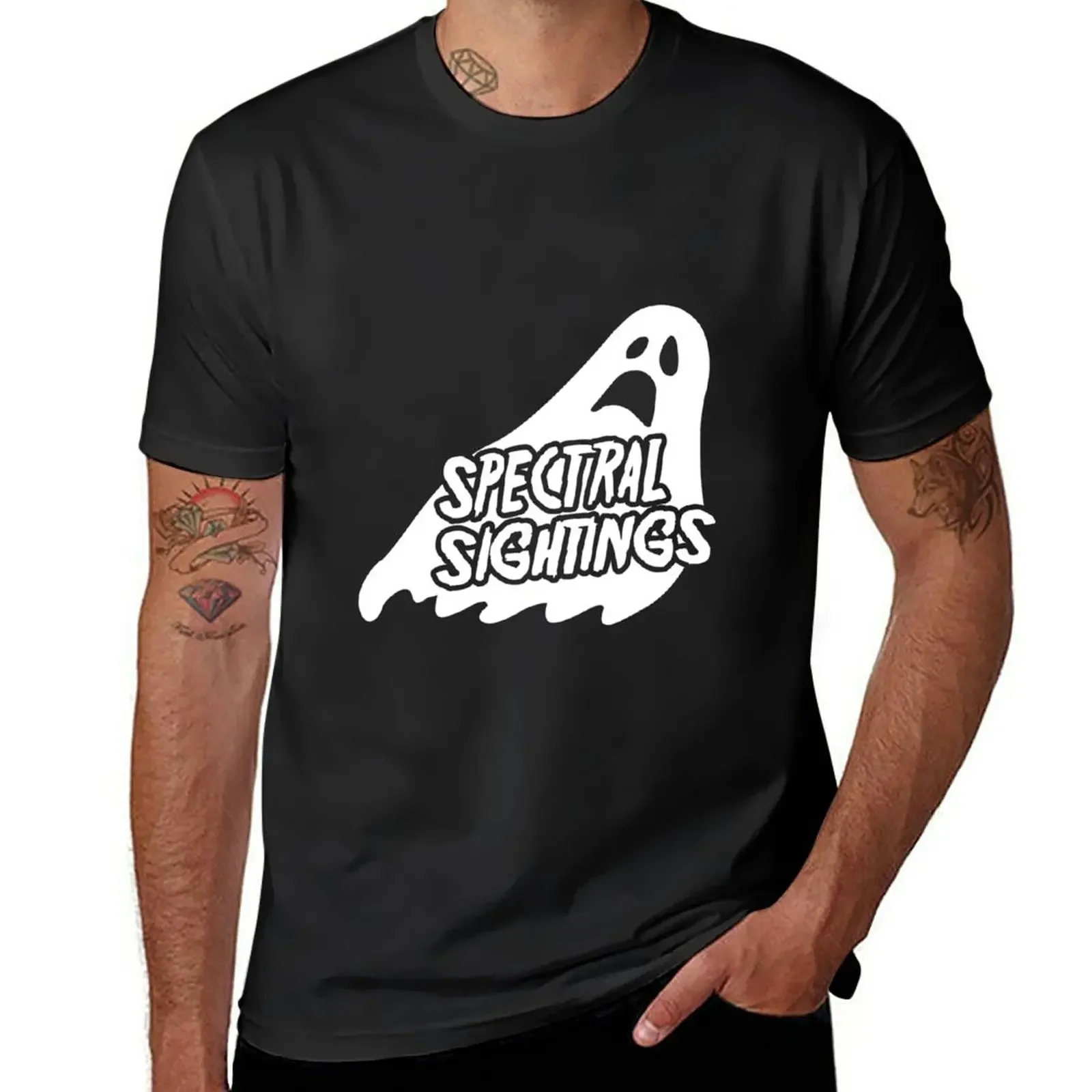 Spectral Sightings Ghost Hunters T-Shirt anime clothes Blouse plain tshirts for men