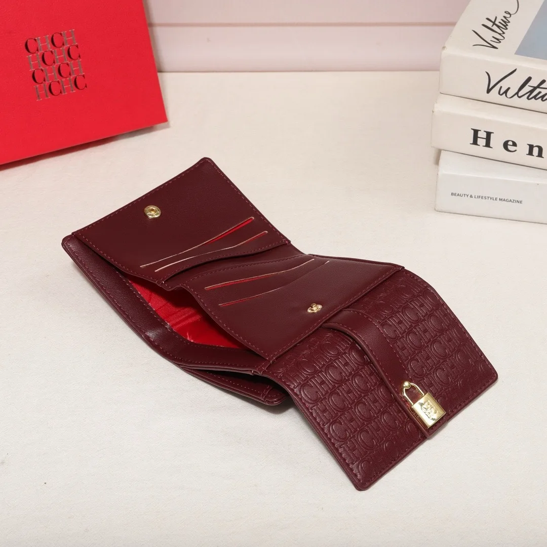 กระเป๋าสตางค์ผู้หญิงแบบสั้น ดีไซน์ทันสมัย หรูหรา ดูดี มีสไตล์ เหมาะสำหรับใช้ในชีวิตประจำวัน ทั้งเดินทางและพักผ่อน ให้ความรู้สึกคลาสสิกและหรูหราเบาๆ