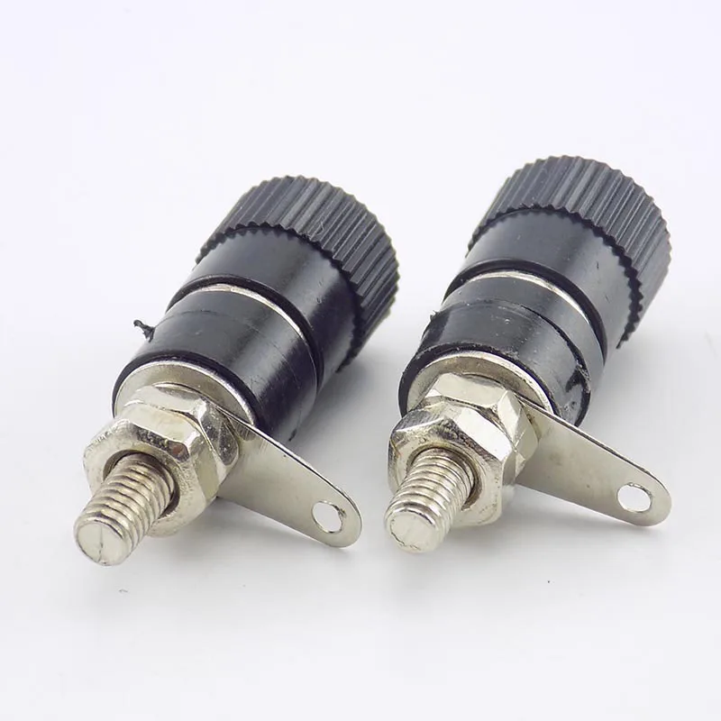 Amplificador alto-falante 4mm diy banana fêmea plugues postando conector terminais de emenda para entrada de áudio cor vermelha e preta h10